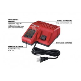 CARGADOR MULTIVOLTAJE M18™ Y M12™ MILWAUKEE 48-59-1812