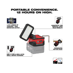 Reflector Compacto Plegable USB M18 ROVER Milwaukee 2359-20