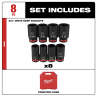 Juego Dados  Impacto 3/4" SAE 8 Pzs.Milwaukee 49-66-7018