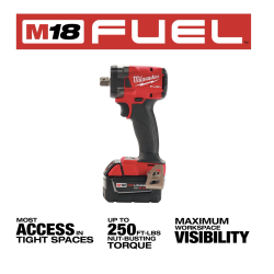 Kit Llave de Impacto Compacta M18 3/8" Milwaukee 2854-22R