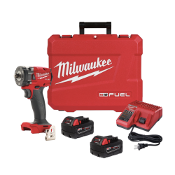 Kit Llave de Impacto Compacta M18 3/8" Milwaukee 2854-22R