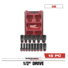 Juego Dados  Impacto 1/2" Metricos Milwaukee 49-66-6802
